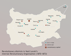 Vasil Levski IRO revolutionary districts