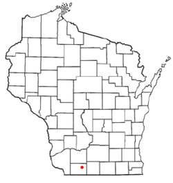 Location of Lamont, Wisconsin