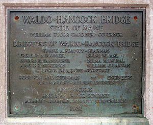 Waldo-Hancock Bridge Dedication Plaque 1931