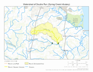 Watershed of Double Run (Spring Creek tributary)