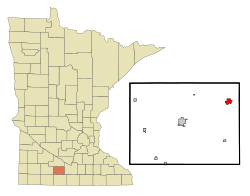 Location of Madelia, Minnesota