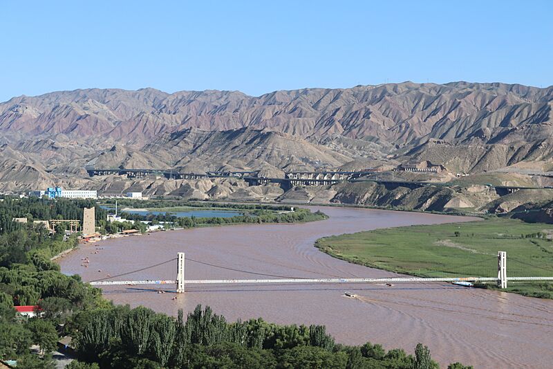 沙坡头景区之黄河与悬索桥 02