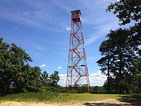 2014-08-29 11 34 32 The fire tower on top of Apple Pie Hill in Wharton State Forest, Tabernacle Township, New Jersey