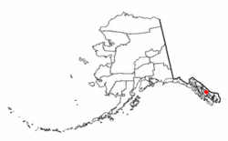 Location of Petersburg in Alaska