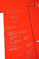 A P-51 tail signed by surviving Tuskegee Airmen