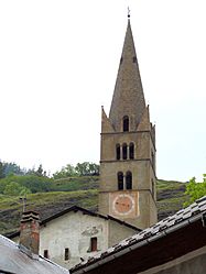 The bell tower of the church of Saint-Jean-Baptiste