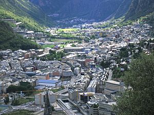 View of Andorra la Vella and Escaldes-Engordany