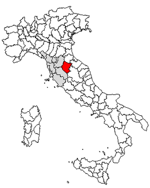 Location of Province of Arezzo
