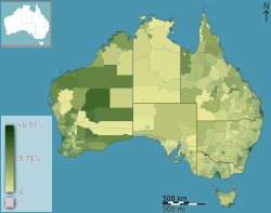 Australian Census 2011 demographic map - Australia by SLA - BCP field 1927 Total Year of arrival 1991 2000