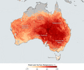 Australian Heatwave 2017 Satellite Imagery