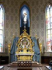 Basilica of the Sacred Heart (Notre Dame, Indiana) - interior, The Lady Chapel, baroque altar built by Bernini's studio