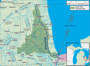 A map of the Black River and its watershed