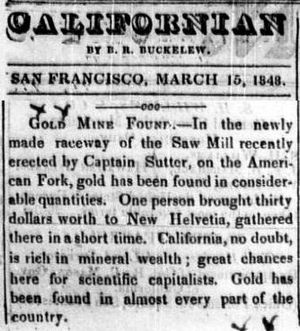 CalifornianNewspaperGoldFoundMarch15-1848