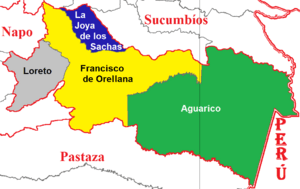Cantons of Orellana Province