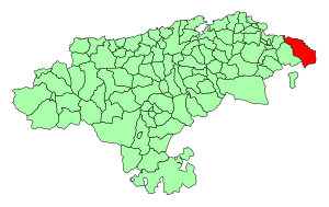 Location of Castro Urdiales municipality in Cantabria
