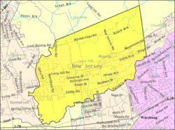 Census Bureau map of Long Hill Township, New Jersey