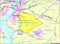 Census Bureau map of Mannington Township, New Jersey
