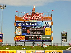 Coca Cola Park (Allentown) scoreboard