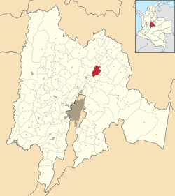 Location of the town and municipality of Nemocón in the Cundinamarca Department