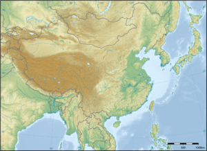 East Asia topographic map