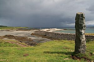 Eigg harbour and commemorative stone - geograph.org.uk - 511648
