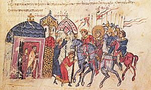 Emperor Theophilus visits St Mary of Blachernae