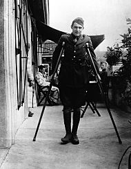 Ernest Hemingway recuperates from wounds in Milan, 1918
