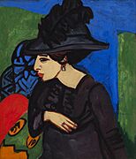 Ernst Ludwig Kirchner - Dodo mit Federhut (1911)