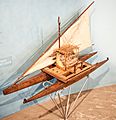 Fijian double canoe, model, Otago Museum, 2016-01-29