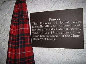 Fraser of Lovat tartan in Clan Munro exhibition