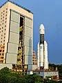 GSLV-Mk III-D1 being moved from Vehicle Assembly Building to second launch pad