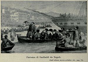 Garibaldi parte da Napoli 9-11-1860