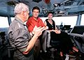 George Allen visiting USS George Washington, July 22, 1996