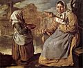 Giacomo Ceruti - Little Beggar Girl and Woman Spinning - WGA4670