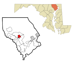 Location of Bel Air, Maryland