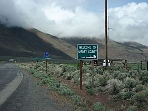 Harney County, Oregon, sign