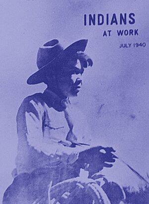 Indians at work magazine july 1940 navajo lasso native americans cowboy