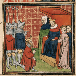 John, king of Scotland, being brought before Edward I