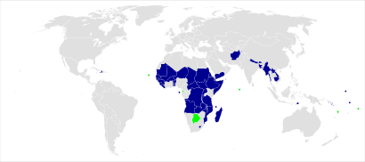 Least Developed Countries map