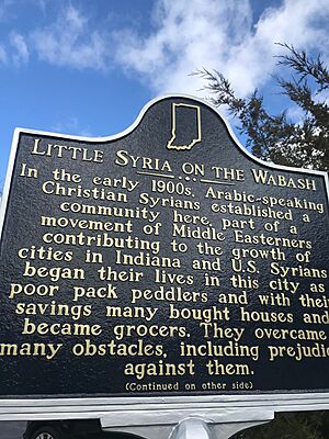 Little Syria On The Wabash Indiana Historic Bureau Marker