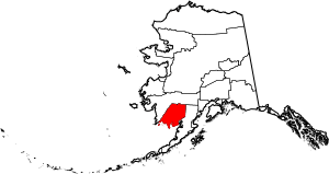 Map of Alaska highlighting Dillingham Census Area
