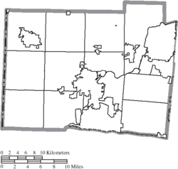 Location of Jacksonburg in Butler County
