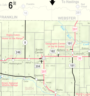 KDOT map of Smith County (legend)