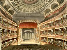 Microcosm of London Plate 100 - New Covent Garden Theatre Microcosm edited