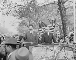 Miguel Aleman Harry S Truman parade