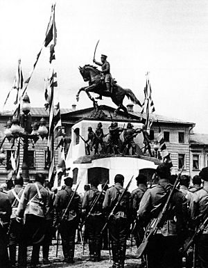 Moscow, Skobelev Monument, inauguration 1912