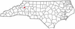 Location of Cedar Rock, North Carolina