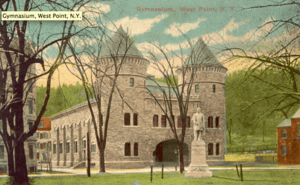 Old (Pre-1910 Gymnasium) and location of Thayer Monument at West Point