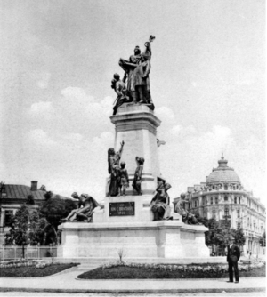 Original Monument to I. C. Brătianu, sculptor E. H Dubois