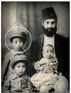 Ovadia Yosef as a child with his family